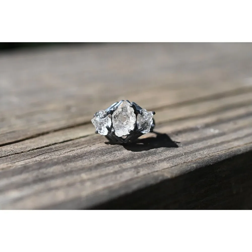 Raw Lake County Diamond Engagement Ring